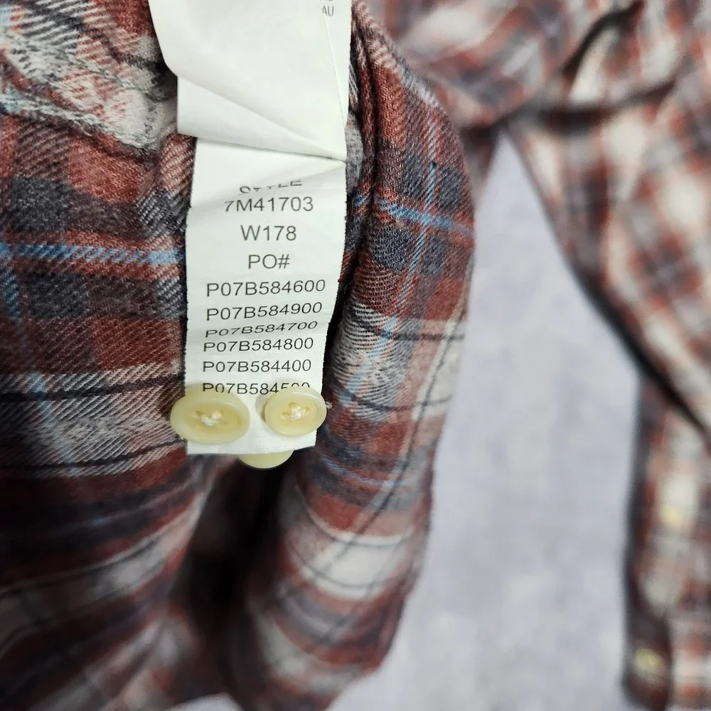 Lucky Brand Mens Plaid‎ Flannel Classic Fit Long Sleeve Shirt XL Lightweight